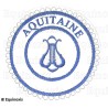 Badge / Macaron GLNF – Petite tenue provinciale – Grand Organiste – Aquitaine – Brodé machine